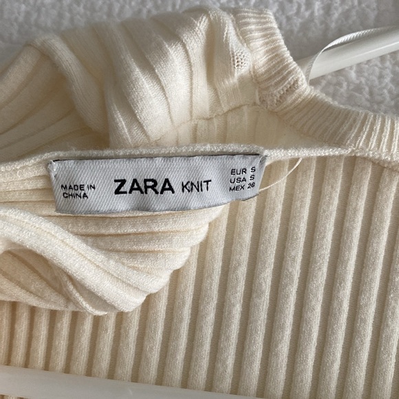 Zara Cream Ribbed Sweater - Picture 3 of 3